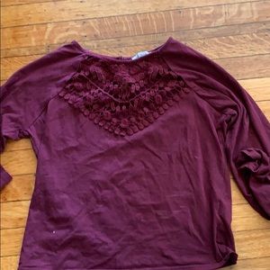 Large maroon top